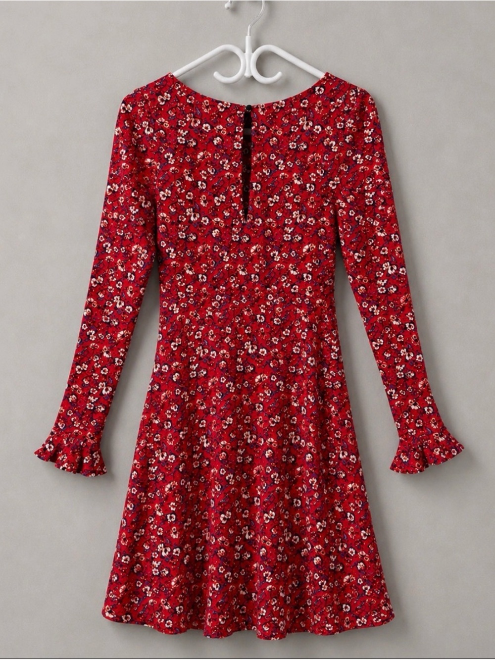 FREE PEOPLE Wildflower Lane Floral Long Sleeve Mini Dress XS - Picture 5 of 9